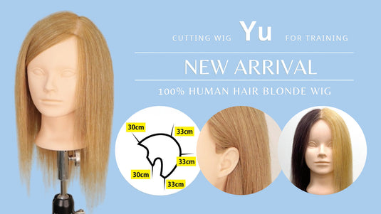 Yu Cutting Training Wig: 100% Human Hair for Color and Cutting Practice
