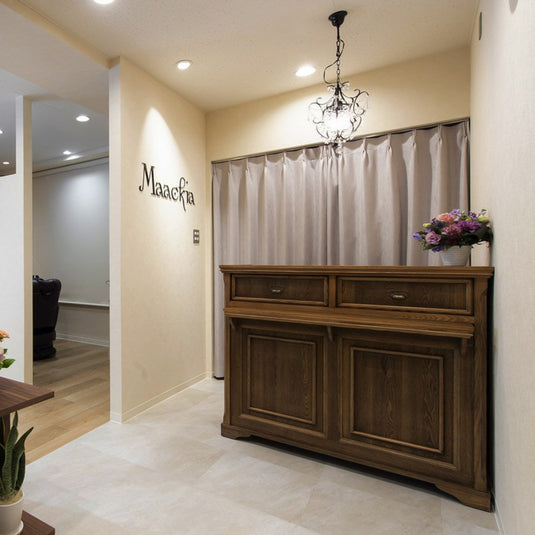 Shabby Chic Wooden Antique Reception Counter VICTOIRE-1200 - Antique Brown