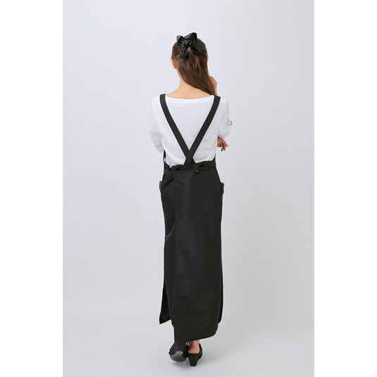 Ribbon Apron Long Black TO-311