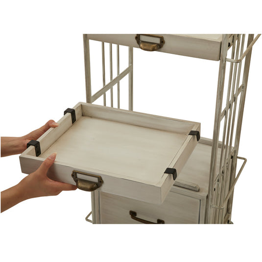 Shabby Chic Line Antique Wooden Wagon DIAN Type Box (2 color choices)