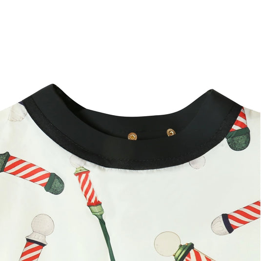 GRIMSTEADS Sleeveless Cutout Cloth Vintage Barber Pole Design