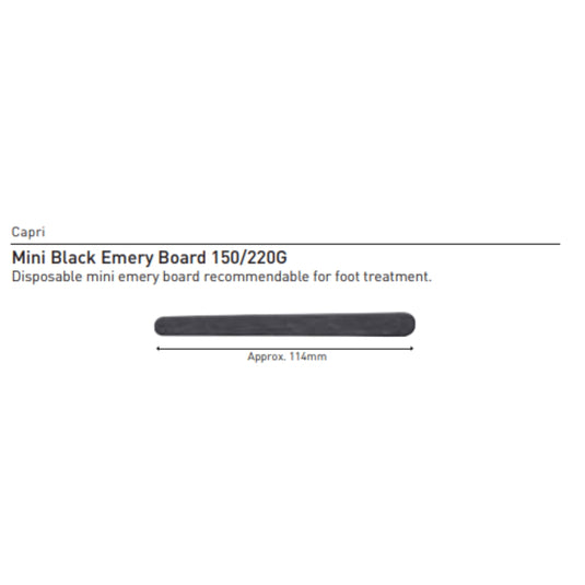 Mini Black Emery Board 150/220 ()