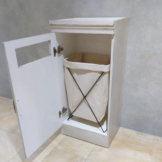 Shabby Chic Wooden Backwash Cabinet RENE-B (Upper + Lower Set) - Antique White