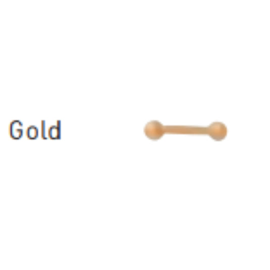 Clou Barbell 2x10mm Gold (10pcs)