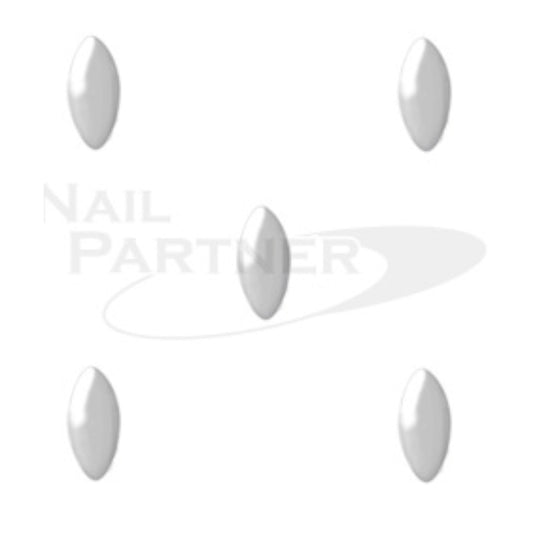 Capri Design Leaf 2x1mm Silver (100pcs)
