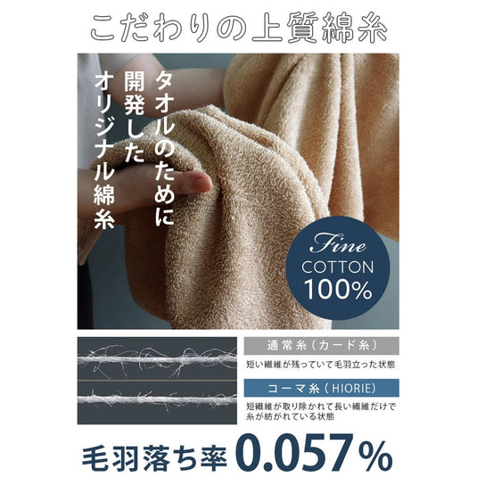 Hiorie Hotel Style Face Towel, 34 x 86 cm (18 Colors Available)