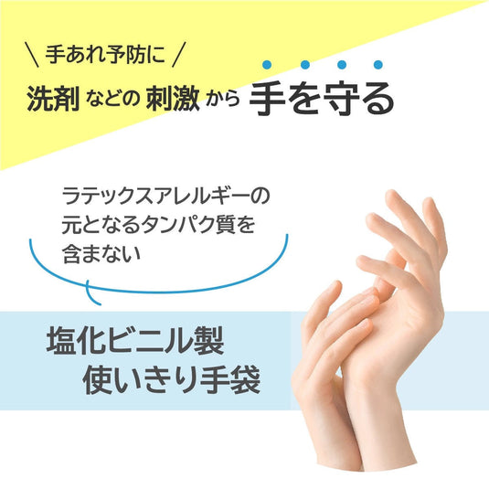 Nice Hand “Beautiful Hands” Disposable Vinyl Gloves (100 pcs / Semi-Transparent) – Available in 3 Sizes