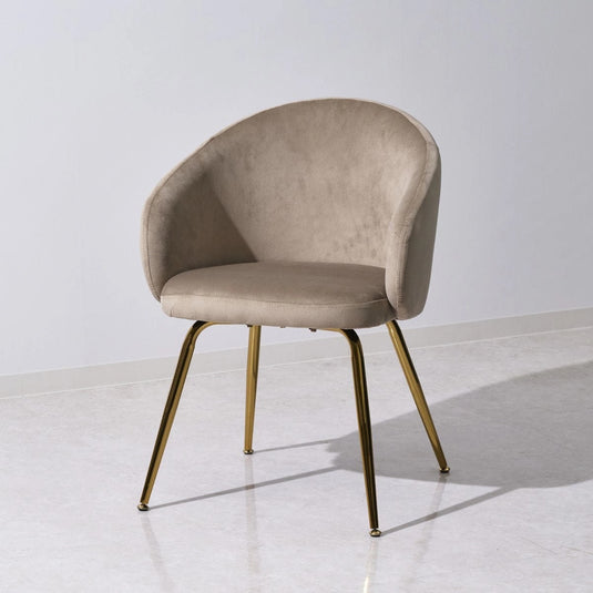 Velvet-Style Round Chair