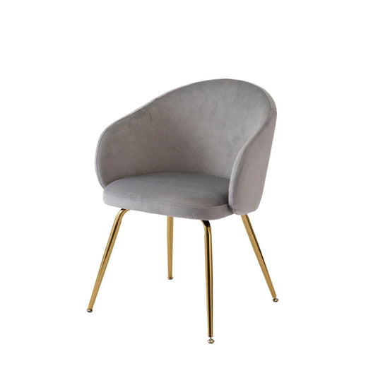 Velvet-Style Round Chair