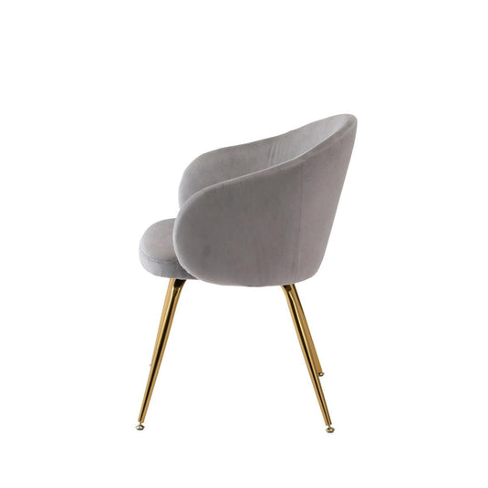 Velvet-Style Round Chair