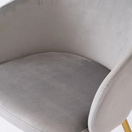 Velvet-Style Round Chair