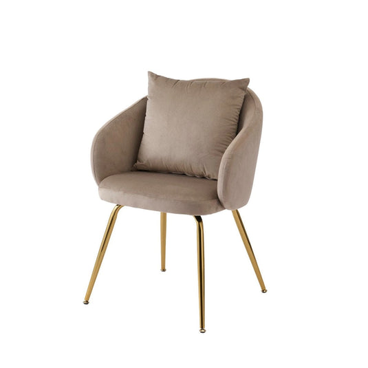 Velvet-Style Round Chair