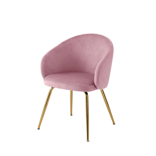 Velvet-Style Round Chair