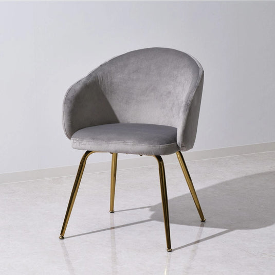 Velvet-Style Round Chair