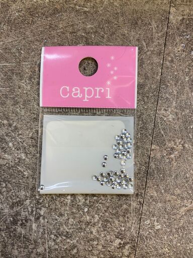 Capri Metal Stone Silver 2mm (100pcs)