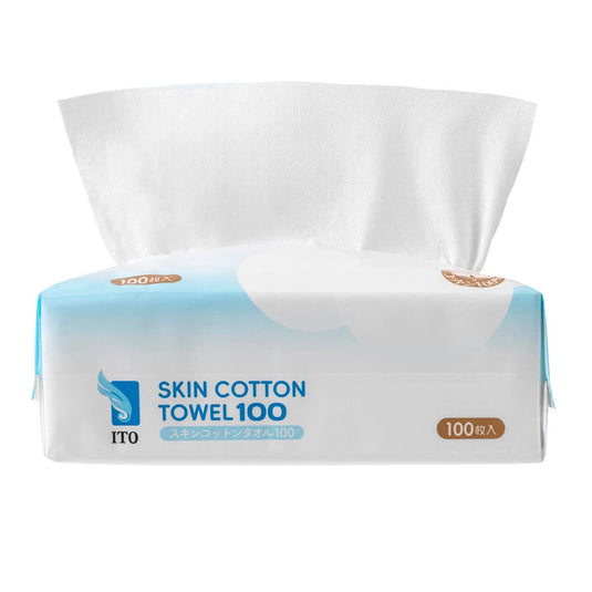 ITO Skin Cotton Towel 100 – Approx. 200×200mm (100 Sheets)