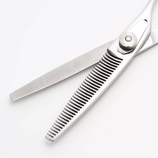 DEEDS XXC635RV Thinning Scissors, 35-tooth, V-Groove, R-Blade (6.0 inches, approximately 25% thinning rate)