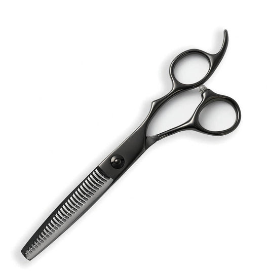 DEEDS GTZ630CT Black Titanium Thinning Scissors, 30-tooth, 2-stage Blade (6.0 inches, approximately 25% thinning rate)