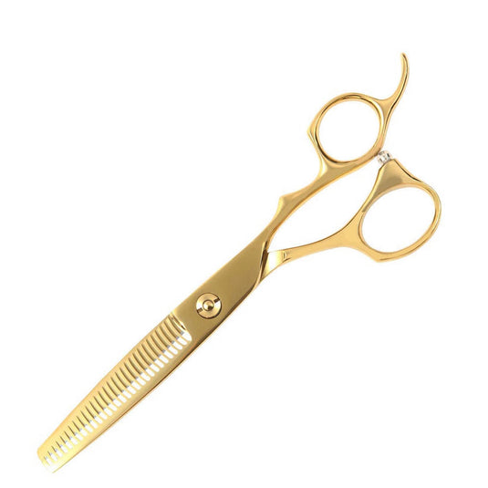 DEEDS GUZ630CT Gold Titanium Thinning Scissors, 30-tooth, 2-stage Blade (6.0 inches, approximately 25% thinning rate)