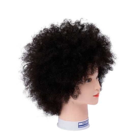 CURLY BG411R Training Wig (Straight/Straightening Training Wig, 100% Human Hair) BEAUTY GARAGE