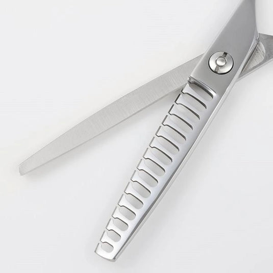 DEEDS GTZ615T Thinning Scissors – 15 Teeth, No-Groove Flat Blade (6.0 inch, Approx. 50% Cut Rate)