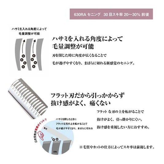 DEEDS GTZ630RA Pink Gold Titanium Thinning Shears, 30-tooth, Flat Blade (6.0 inches, Thinning Rate: Approximately 20-30%)