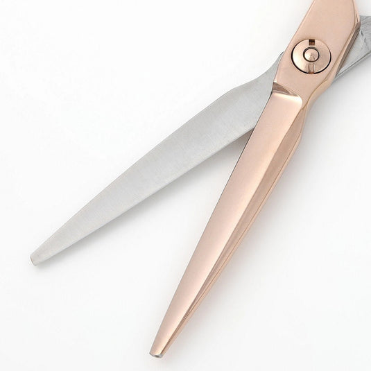 DEEDS GTZ Sword Scissors - Pink Gold Titanium x Silver (6.0 inch, Bi-Color)