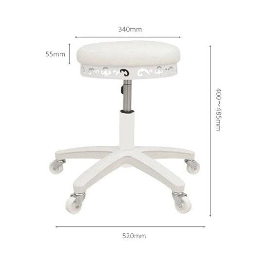 Elegant Salon Stool with Arabesque Accents
