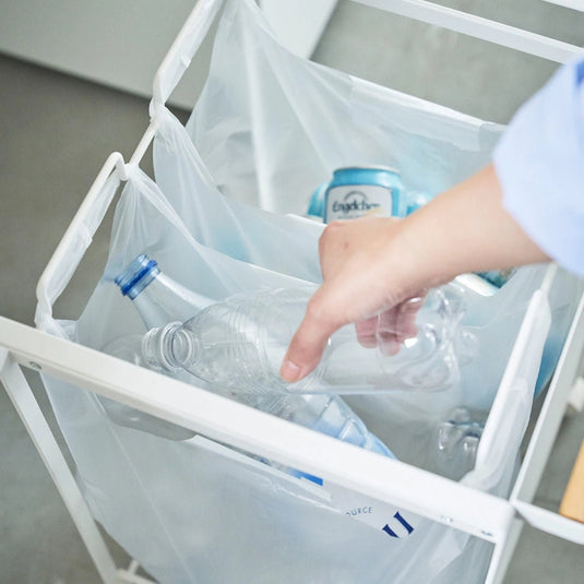 Tosca Concealed Sorting Dust Wagon - 2 Compartments, White (4779)