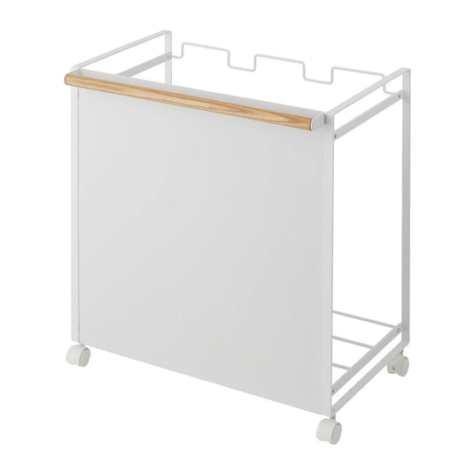 Tosca Concealed Sorting Dust Wagon - 3 Compartments, White (4780)