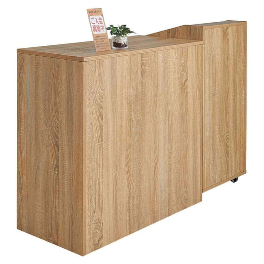 Mobile Wooden Counter with Casters