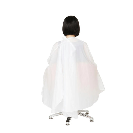 Basic Waterproof Cutting Cape with Sleeves - White