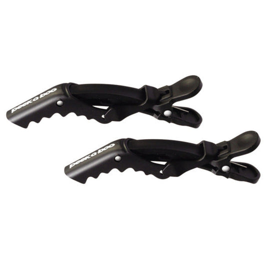 PEEK-A-BOO Crocodile Clips – Black (Set of 2)