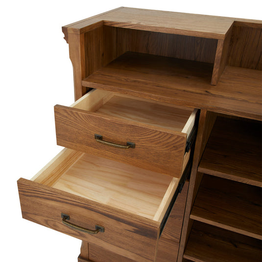 Shabby Chic Wooden Antique Register Counter VICTOIRE-900 Antique Brown