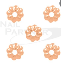 Capri Sea Anemone 3x3mm Pink Gold (50pcs)