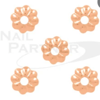 Capri Sea Anemone 3x3mm Pink Gold (50pcs)