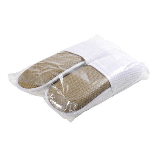 ORIENTALISM Waffle Slippers – Front-Open Type (2 Pairs)
