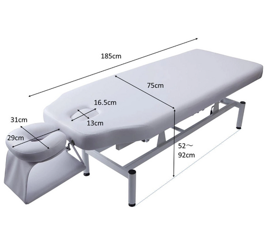 Manual Lift Massage Bed DX (With Face Mat and Armrest) (Completely Assembled) (2 color options)