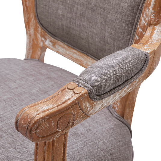 Shabby Chic Styling Chair Luminous - Ash Brown