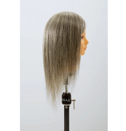 Mannequin Practice Head Gray 60 (100% Human Hair)