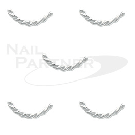 Capri Twist Bar 1x7mm Silver (50pcs)