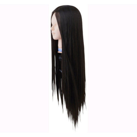 Mannequin Practice Head BG220 Black (100% Heat-Resistant Fiber)