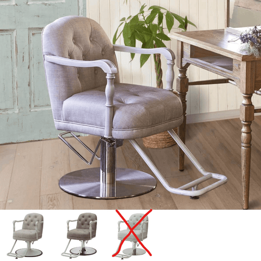 Shabby Chic Styling Chair Chalon (2 colors + 8 base options)
