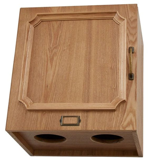 ShabbyChic Natural Wood Back Shampoo Cabinet RENE-B (Top and bottom set) Antique Light Brown