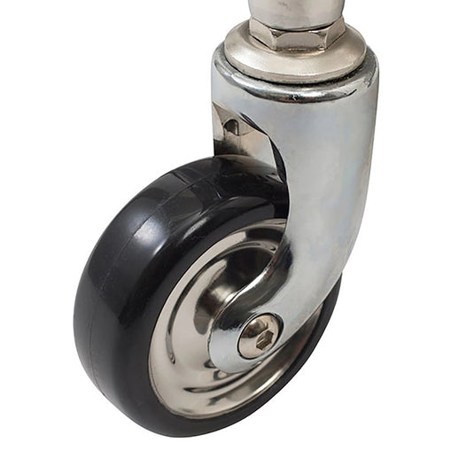 Stainless 4-Tier Wagon with Sliding Pad (Japan-Made / Pre-Assembled)