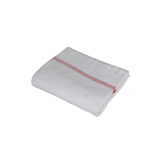 Maruharu Antibacterial Red-Stripe Towel (Made in Japan) 34×90cm, 240 Monme, Set of 12