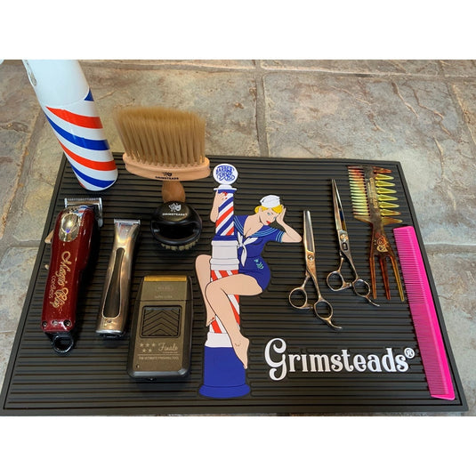 Tool Mat Barber Pole Pinup Girl
