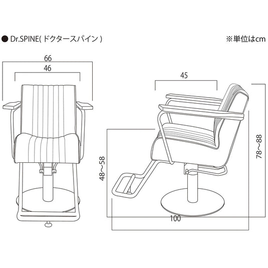 Vintage Styling Chair Dr. SPINE (HD-A-066) - Available in 2 Colours & 8 Base Styles