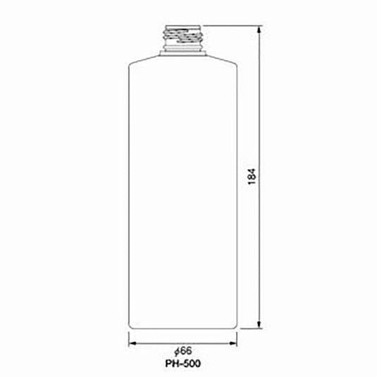 Refillable Plastic Pump Bottle 500 ml