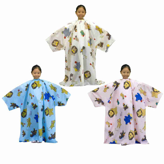 Excel No.7529 Kids Cutting Cape with Sleeves (Japan-Made) – 3 Colors